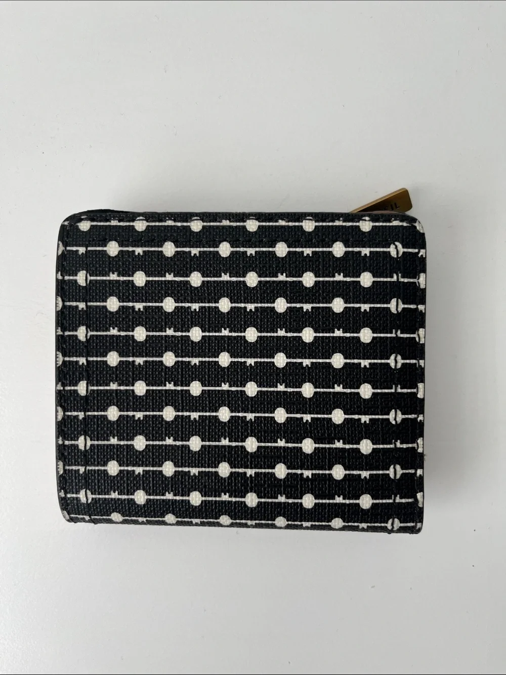 Fossil Emma Black & White Print PVC Mini Wallet 3.5